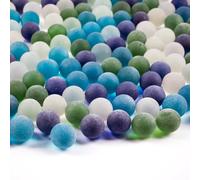Galashield 5LB (Approx. 420 PCS) Frosted Colors Glass Marbles Bulk Vase Fillers | Glass Beads for Vases, Round Marble