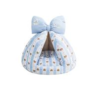 Galatée All-Season Cat And Dog Bed, Filled With Pp Cotton, Spacious And Soft Without Collapsing, Separate Bed And Mat, Non-Slip And Moisture-Proof Pet Bed（S,Blue）