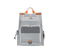 Galatée Cat Backpack, Breathable, Large-Capacity Pet Backpack, Durable Oxford Cloth, Portable Adjustable Dog Carrier (Grey)