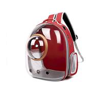 Galatée Cat Backpack Carrier, Pet Backpack Bubble Rucksack, Outdoor Waterproof Clear Pet Capsule Bag, Ventilate Space Capsule Pet Backpack(Red, Transparent Cover)