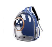 Galatée Cat Backpack Carrier, Pet Backpack Bubble Rucksack, Outdoor Waterproof Clear Pet Capsule Bag, Ventilate Space Capsule Pet Backpack(Blue, Transparent Cover)