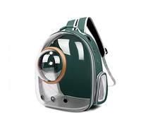 Galatée Cat Backpack Carrier, Pet Backpack Bubble Rucksack, Outdoor Waterproof Clear Pet Capsule Bag, Ventilate Space Capsule Pet Backpack(Green, Transparent Cover)