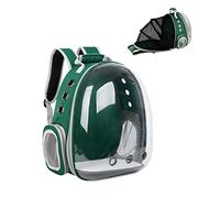Galatée Cat Backpack, Expandable Clear Pet Backpack, Ventilated Space Capsule Cat Backpack, Portable Puppy Carrier Backpack For Travel Camping Hiking(Green)