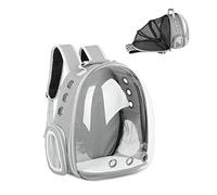 Galatée Cat Backpack, Expandable Clear Pet Backpack, Ventilated Space Capsule Cat Backpack, Portable Puppy Carrier Backpack For Travel Camping Hiking(Grey)