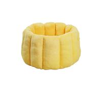 Galatée Cat Bed, Round Pet Beds For Indoor Cats, Washable Fluffy Cat Nest, Super Soft Plush Pet Bed, Soft Cute Dog Bed(XL, Yellow)