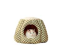 Galatée Cat Cave Bed, Cat Igloo Tent, Cozy Pet Bed For Small Dogs And Cats, Soft Plush Warm Cat Bed, Non-Slip Warm Washable Dog Tent House(S, Green)
