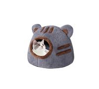 Galatée Cat Cave Bed, Cozy Cat Bed, Warm Cave Sleeping House For Cats And Dogs, Cat Bed Tent With Removable Washable Pillow Cushion, Warm Pet Bed(M, Grey)