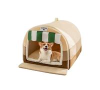 Galatée Cat Cave Bed, Indoor Lovely Plush Cat House, Warm Dog Bed With Anti-Slip Bottom, Enclosed Comfortable Dog Bed House, Winter Warm Pet Bed(3XL, Brown)