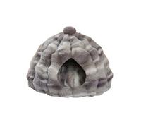 Galatée Cat Cave Bed, Soft And Warm Cat House, Dog Bed With Removable Washable Cushioned Pillow, Cute Pet Tent, Comfortable Pet Nest(L, Grey)