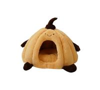 Galatée Cat Cave Bed, Soft And Warm Cat House, Dog Bed With Removable Washable Cushioned Pillow, Cute Pet Tent, Comfortable Pet Nest(XL, Brown)