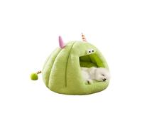 Galatée Cat Cave Bed, Warm Cave Sleeping House For Cats And Dogs, Soft Plush Dog Bed, Cozy Dog Igloo, Cute Cartoon Cat Tent, Cat Bed For Indoor Cats(M, Green)
