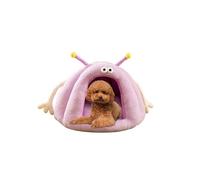 Galatée Cat Cave Bed, Warm Cave Sleeping House For Cats And Dogs, Soft Plush Dog Bed, Cozy Dog Igloo, Cute Cartoon Cat Tent, Cat Bed For Indoor Cats(M, Purple)