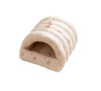 Galatée Cat Cave Bed, Warm Dog Bed With Anti-Slip Bottom, Cute Cat House, Cozy Kitten Tent, Super Soft Calming Pet Bed(S, White)