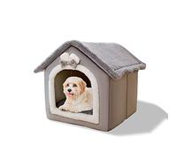 Galatée Cat Cave Bed, Washable Dog Bed, Warm And Cosy Plush Cat Igloo, Foldable Comfortable Pet Cat House, Pet Bed With Nonskid Bottom(L, Grey Rabbit)