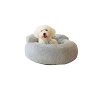 Galatée Cat Donut Bed, Plush Puppy Bed, Warm And Soft Pet Cosy Anti Anxiety Bed, Fluffy Comfy Furry Pet Bed, Washable Luxury Dog Bed(L, Grey)