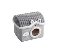 Galatée Cat House, Cartoon Cute Cat Cave Bed, Warm Pet Shelter, Soft Pet Tent With Removable Cushion Pillow, Comfortable Dog Bed(M, Grey)
