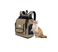 Galatée Dog Backpack, Airline Approved Cat Backpacks With Inner Safety Leash, Super Ventilated Design, Pet Backpack For Travel, Hiking, Camping(Brown)