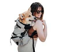 Galatée Dog Carrier Backpack, Portable Adjustable Dog Backpack, Ventilated Pet Carrier Backpack, Pet Backpack For Walking Outdoor Hiking Mountain Climbing Travel(XL, Grey)