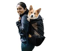 Galatée Dog Carrier Backpack, Portable Adjustable Dog Backpack, Ventilated Pet Carrier Backpack, Pet Backpack For Walking Outdoor Hiking Mountain Climbing Travel(M, Black)