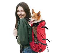 Galatée Dog Carrier Backpack, Portable Adjustable Dog Backpack, Ventilated Pet Carrier Backpack, Pet Backpack For Walking Outdoor Hiking Mountain Climbing Travel(L, Red)