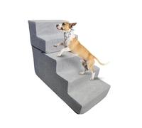 Galatée Dog Stairs, Pet Steps For Small Dogs And Cats, Non-Slip Balanced Dog Indoor Ramp, Pet Stairs For High Beds And Couch, Dog Stairs With Removable Washable Cover(5 Step)