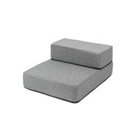 Galatée Dog Stairs, Washable & Zippered Cover Removable Pet Ramp, Dog Steps For High Bed And Sofa, Portable Pet Ramp Stairs With Non-Slip Bottom(2 Floors Of Stairs, Grey)