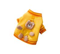 Galatée Dog Sweater, Dog Clothes With D-Ring, Winter Warm Dog Sweater Jacket Coat, Small Dog Pullover Sweater, Soft Sweatshirt For Small Dogs Cat(S, Yellow)