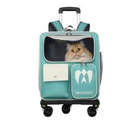 Galatée Dog Travel Bag, Environmentally Friendly And Durable, Foldable, Large Capacity Transparent Window(Blue, With Pull Handle)