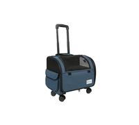 Galatée Dog Travel Bag With Removable Rolling Wheels, Airline Approved Pet Carrier, Foldable Cat Bag With Breathable Mesh, Pet Stroller(Blue)