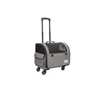 Galatée Dog Travel Bag With Removable Rolling Wheels, Airline Approved Pet Carrier, Foldable Cat Bag With Breathable Mesh, Pet Stroller(Grey)