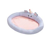 Galatée Ice Silk Latex Dog Bed,Breathable（M,Blue
