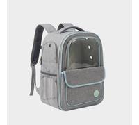 Galatée Pet Backpack, Breathable Oxford Cloth For Cats And Dogs, High-Transparency Panel To Reduce Anxiety, Foldable With Large Capacity, Front And Side Openings (Grey)