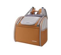 Galatée Pet Backpack, Made Of Breathable Oxford Cloth, Spacious, Lightweight And Foldable, With Steel Wire Frame For Support To Prevent Collapse (Yellow)