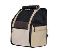 Galatée Pet Backpack Made Of Oxford Cloth And Nylon, Spacious And Breathable, Waterproof And Scratch-Resistant, 3d Design To Prevent Collapse, Double-Door Folding (Brown)