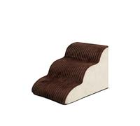 Galatée Pet Cat And Dog Climbing Stairs To Bed, Breathable Cotton Fleece Material, Removable And Washable Cover, Non-Slip And Sturdy Side Ramp(3 layer,dark brown corduroy)