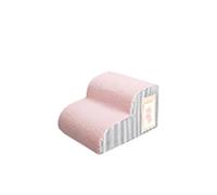 Galatée Pet Cat And Dog Climbing Stairs To Bed, Breathable Cotton Fleece Material, Removable And Washable Cover, Non-Slip And Sturdy Side Ramp(2 layer, striped pink)