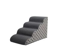 Galatée Pet Cat And Dog Climbing Stairs To Bed, Breathable Cotton Fleece Material, Removable And Washable Cover, Non-Slip And Sturdy Side Ramp(4 layer, gray dots)