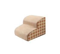 Galatée Pet Climbing Ladder, High-Density PP Cotton Filling, Thickened Non-Slip Fleece Surface, Scientifically Designed Angled Shape To Protect Hip Joints（Beige,Two Floors）