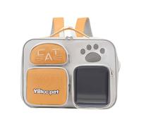 Galatée Pet Outing Bag, Made Of Oxford Cloth And Nylon Mesh, Scratch-Resistant, Chew-Resistant, Breathable, With Thickened Handles. Outdoor Bag For Cats And Dogs（Orange）
