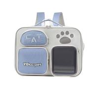 Galatée Pet Outing Bag, Made Of Oxford Cloth And Nylon Mesh, Scratch-Resistant, Chew-Resistant, Breathable, With Thickened Handles. Outdoor Bag For Cats And Dogs（Blue）