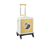 Galatée Pet Stroller, Dog Backpack With Rolling Wheels, Foldable Dog Bag For Travel Camping Outdoor, Airline Approved Pet Bag(Yellow)