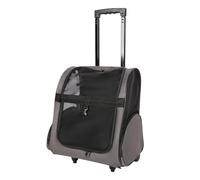 Galatée Pet Travel Rolling Bag, Oxford Cloth Fabric, Reinforced Aluminum Pull Rod, Breathable, No Installation Required, Foldable And Easy To Store, Suitable For Both Dogs And Cats (Grey)