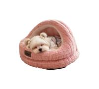 Galatée Pure Cotton Cat And Dog Bed, Not Easily Deformed (Pink) | Pp Cotton Is Fluffy And Does Not Collapse,Semi-Enclosed Design,Large Space,Protect Joints