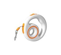 Galatée Retractable Dog Leash, No Tangle Nylon Tape, 360° Tangle-Free Leash, One-Handed Brake, Pause, Lock, Heavy Duty Lead For Training Running(Orange)