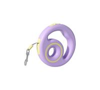 Galatée Retractable Dog Leash, No Tangle Nylon Tape, 360° Tangle-Free Leash, One-Handed Brake, Pause, Lock, Heavy Duty Lead For Training Running(Purple)