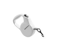 Galatée Retractable Dog Leash, Strong Nylon Tape No Tangle, Anti-Slip Handle, Dog Leash For Training Running, One-Handed Brake, Pause, Lock(White)