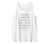 Galatians 2:20 with Christ Bible Verse Scripture Faith Pray Tank Top