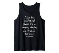Galatians 2:20 with Christ Bible Verse Scripture Faith Pray Tank Top