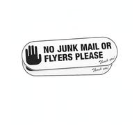 GALATIANS® 2x No Junk Mail Sticker For Letterbox (150x050 mm) | Door Signs For Front Door | Clear & Visible Front Door Sign | Prevent Unwanted Cold Calling And Junk Mail