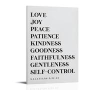 Galatians 5 22 Fruit Of The Spirit ScriptureWall Art Prints Neutral Vintage Canvas Posters for Stylish Living Room And Bedroom Decor16x24inch(40x60cm)